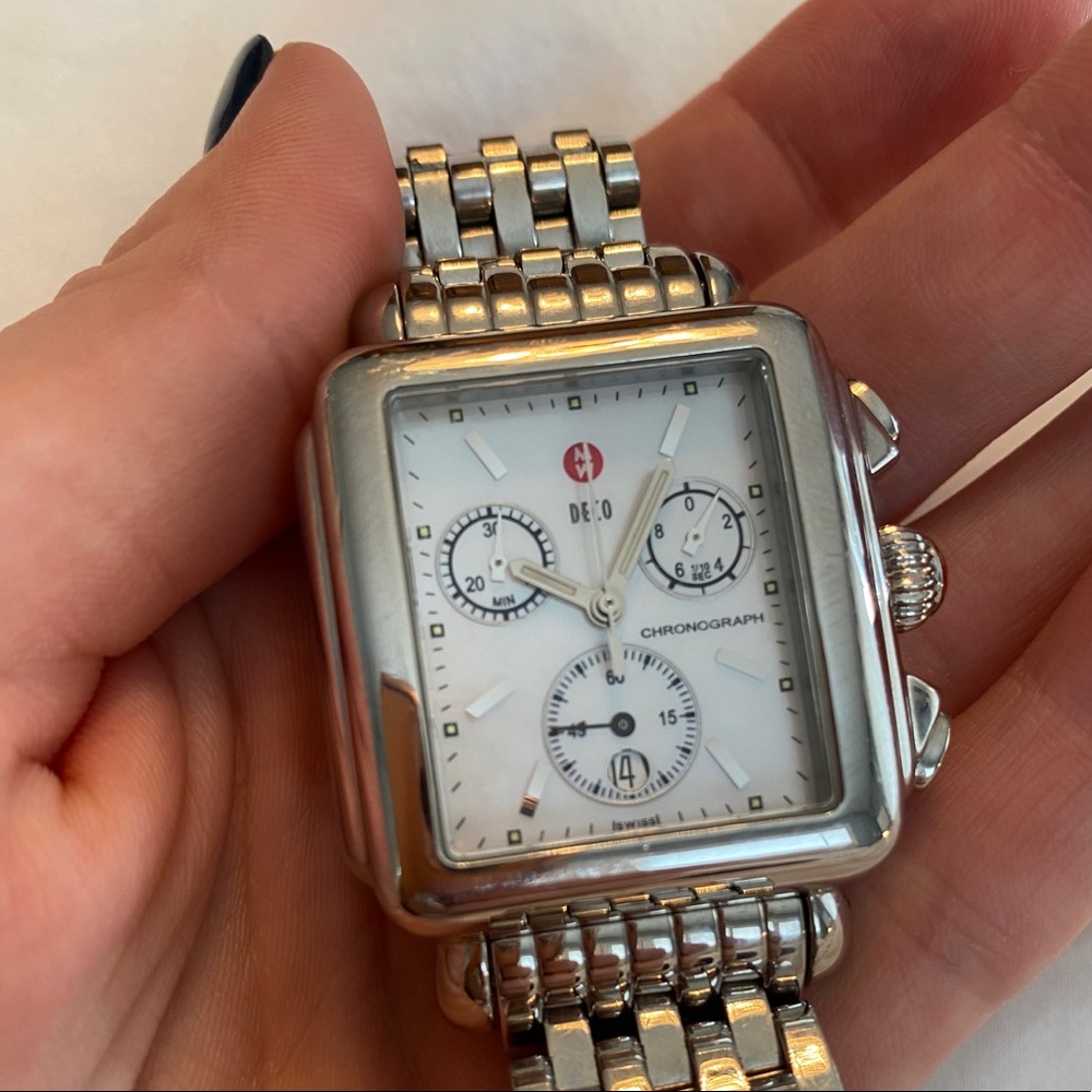 COPY - Silver Michele Deco watch